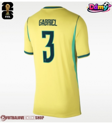 Brazílie Gabriel Magalhaes #3 Domácí Dres pro Dámy MS 2026 Krátkým Rukávem